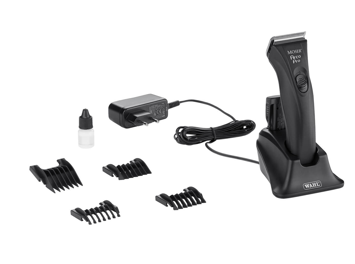 MOSER ARCO PRO, ANIMAL HAIR TRIMMER WITH REPLACEMENT BATTERY FOR THE FULL SHEAR MEDIUM SIZE DOGS AND CATS, AND ALL DETAIL WORK 1876-0060